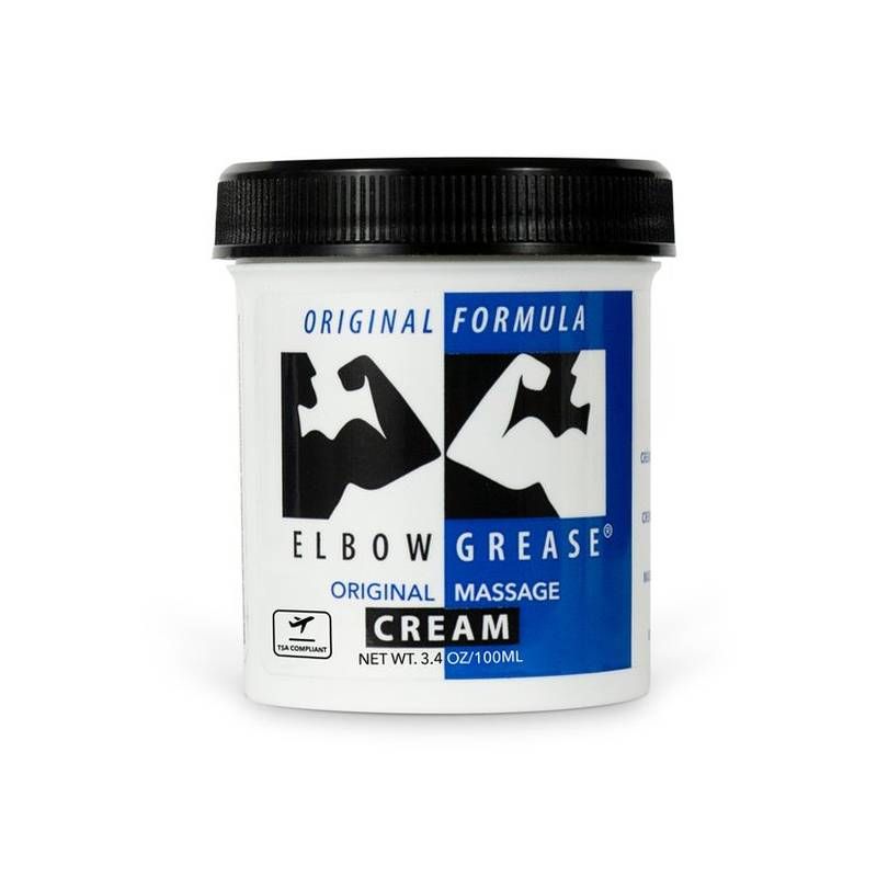 Elbow Grease Original Cream 3.4oz/100ml jar featuring original formula for intimate essentials.