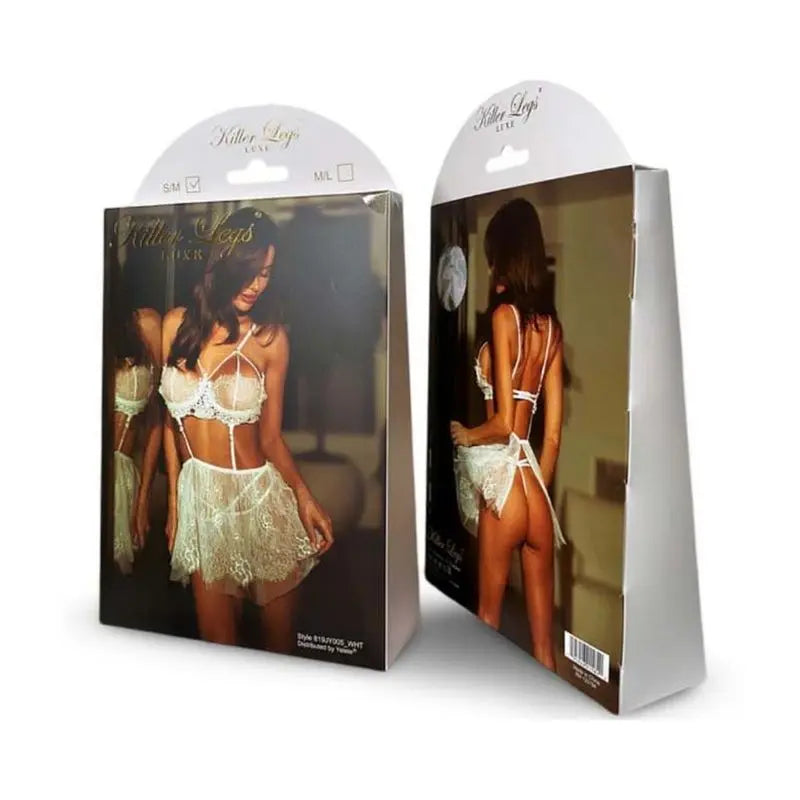Sheer Dainty Lingerie Set Midnight Black Killer Legs Discreet Intimate Essentials.