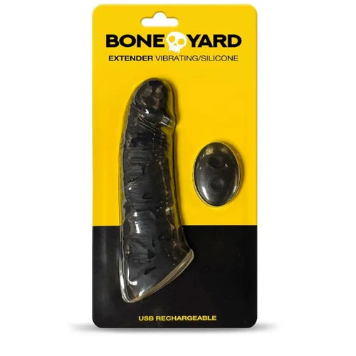 Boneyard Vibrating Silicone Remote Control 9 Mode Extender Boneyard Discreet Intimate Essentials.