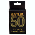 Hustler Playing Cards pack featuring 50 years of centerfold images, casino quality for intimate fun and adult games.