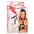 Neoprene Collar And Leash Set Black - leash and collar set for beginners, adjustable neoprene, quality design, intimate essentials.