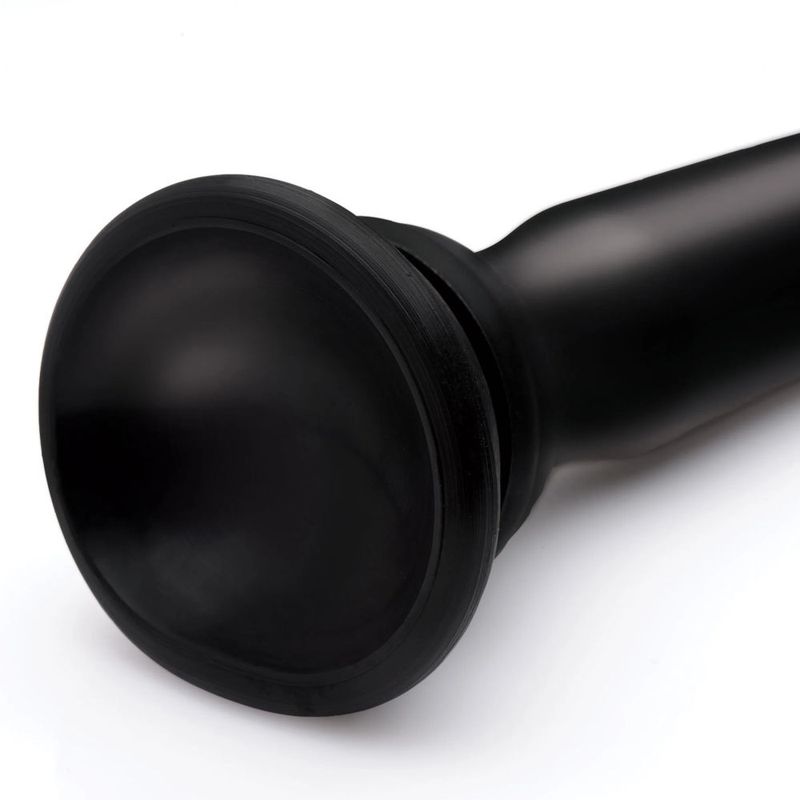 Close-up view of tapered silicone hose 15 inches, showcasing the smooth tapered design and suction cup base.