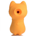 Sucky Kitty 7X Clitoral Stimulator Orange designed as a cute cat with air-stim technology for clitoral stimulator with suction.