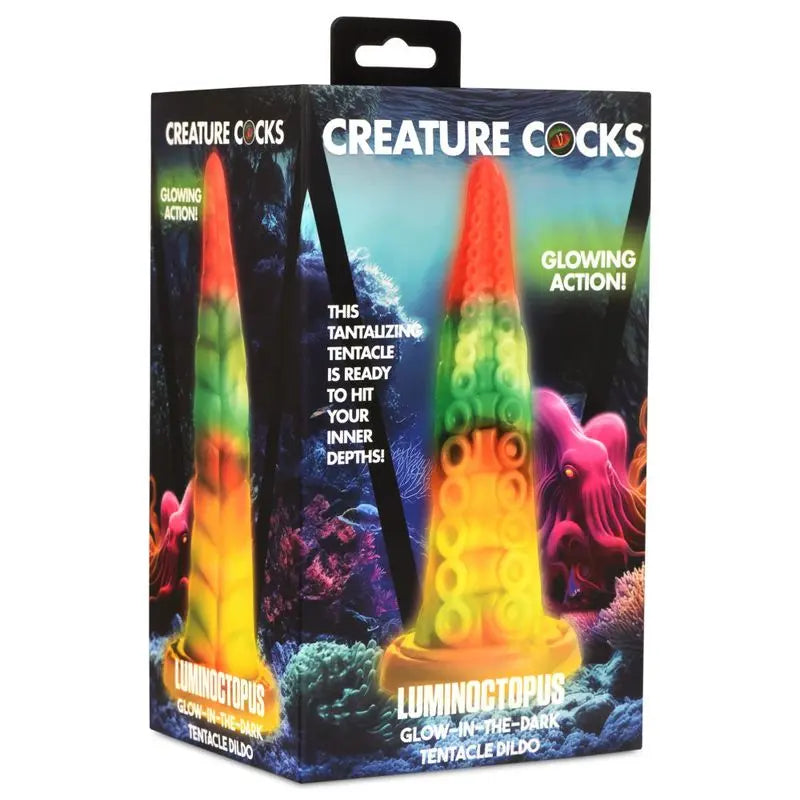 Luminoctopus GITD Tentacle Dildo Creature Cocks Discreet Intimate Essentials.