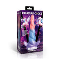 Dream Rider Silicone Dildo packaging featuring a whimsical unicorn horn dildo and vibrant design.