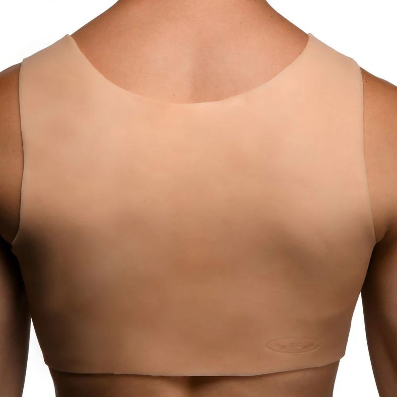 Back view of a silicone bra top, offering a smooth and seamless appearance for a comfortable fit.