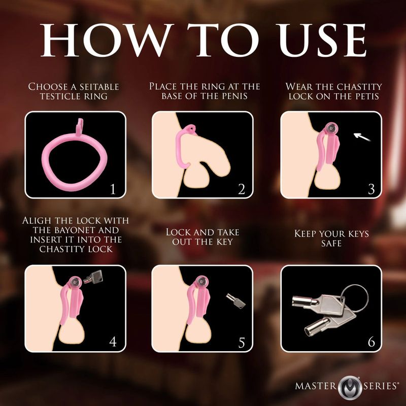 How to use the vulva chastity cage: step-by-step instructions for setup and key safety.