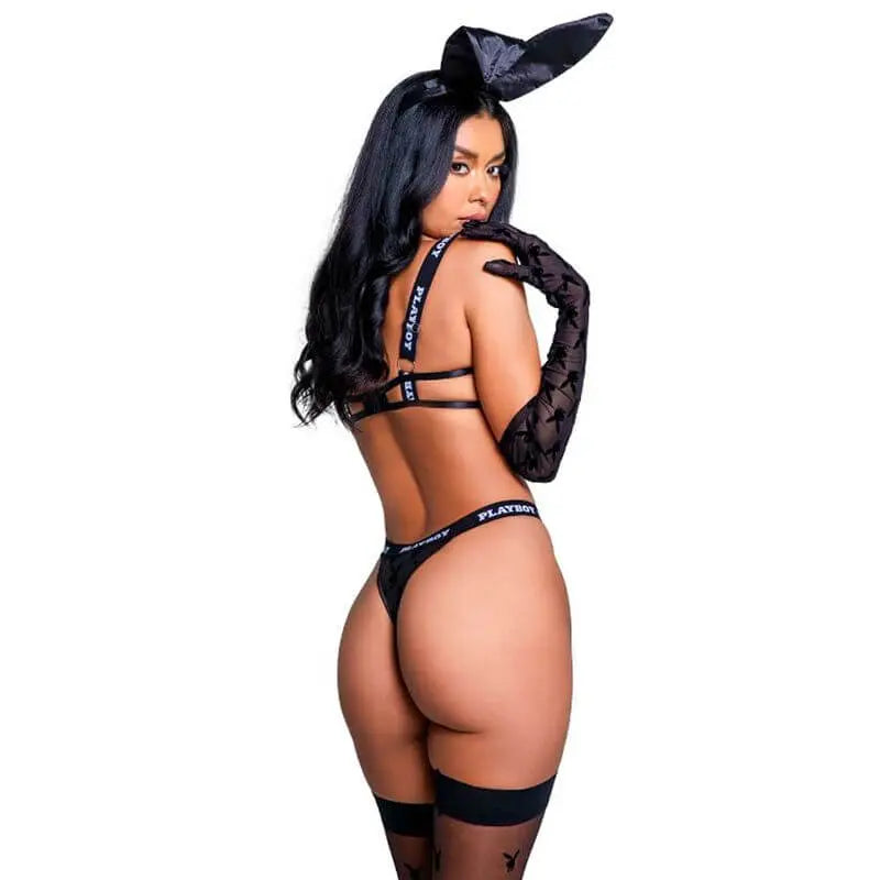 Playboy Noir Lingerie 2 Pc Set Black Playboy Lingerie Discreet Intimate Essentials.