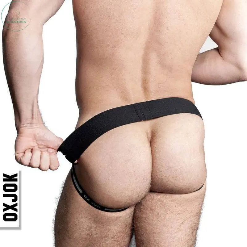 Affordable quality Oxballs Airmesh Swagger Jockstrap Tar Black  from OxBalls by Discreet Intimate Essentials with Discreet Delivery 