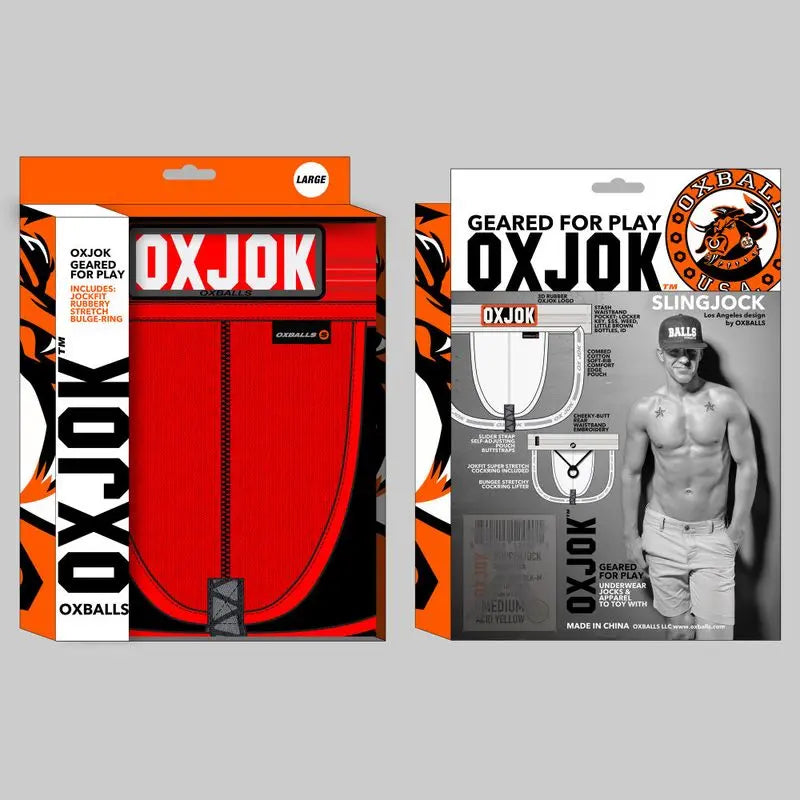 Oxballs Slingjock Upthrust Slider-Strap Jock Red Hot OxBalls Discreet Intimate Essentials.