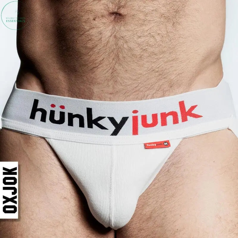 Affordable quality Oxballs Hunker Slider Strap Jock White Snow  from OxBalls by Discreet Intimate Essentials with Discreet Delivery 