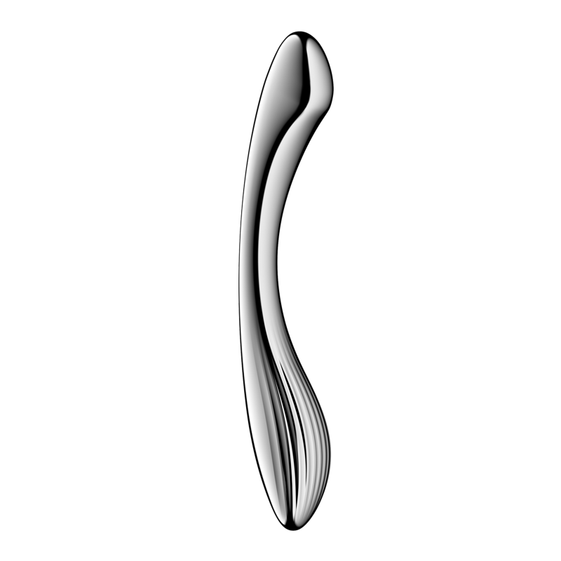 Satisfyer Pure Gravity 1 Metal Dildo, a metal dildo for G-spot stimulation with ergonomic design and high-grade construction.