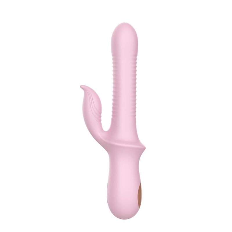 SXE Fannie USB silicone rabbit vibrator with dual-action clitoral and internal stimulation.