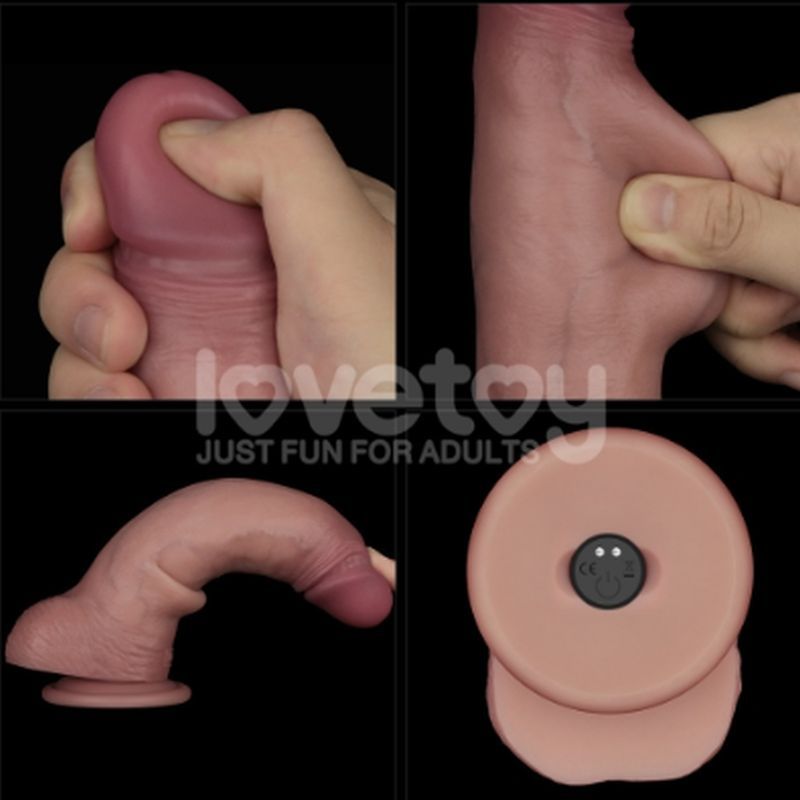 vibrating silicone dong with realistic texture and powerful vibration features