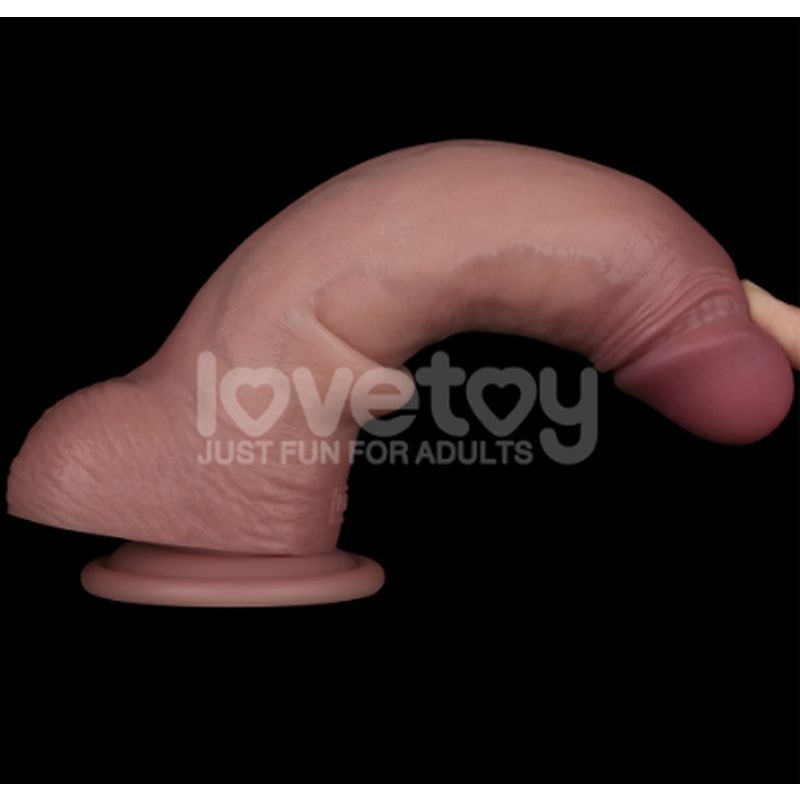 Realistic silicone dildo 8.5in with a soft outer skin and firm inner core for ultimate pleasure.