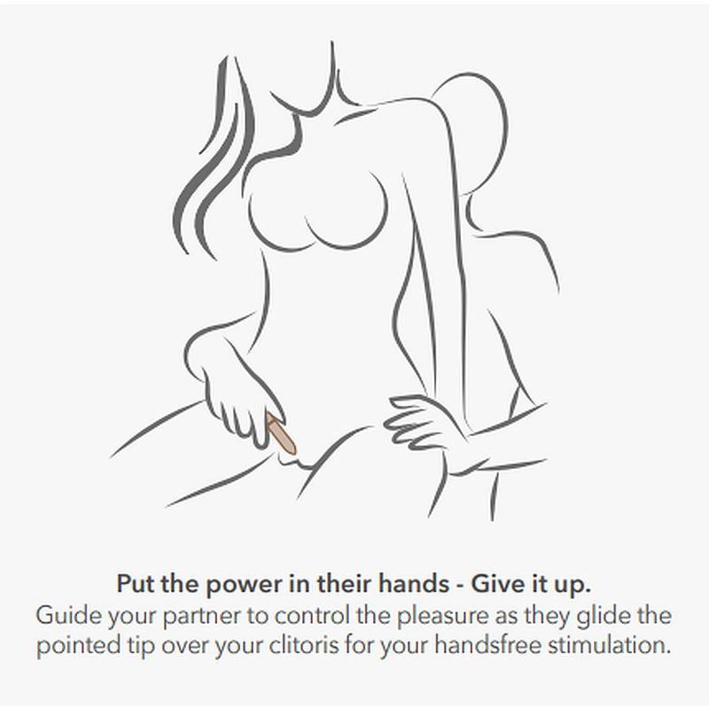 Couple using the Poppy Red Rechargeable Bullet for intimate pleasure and handsfree stimulation.