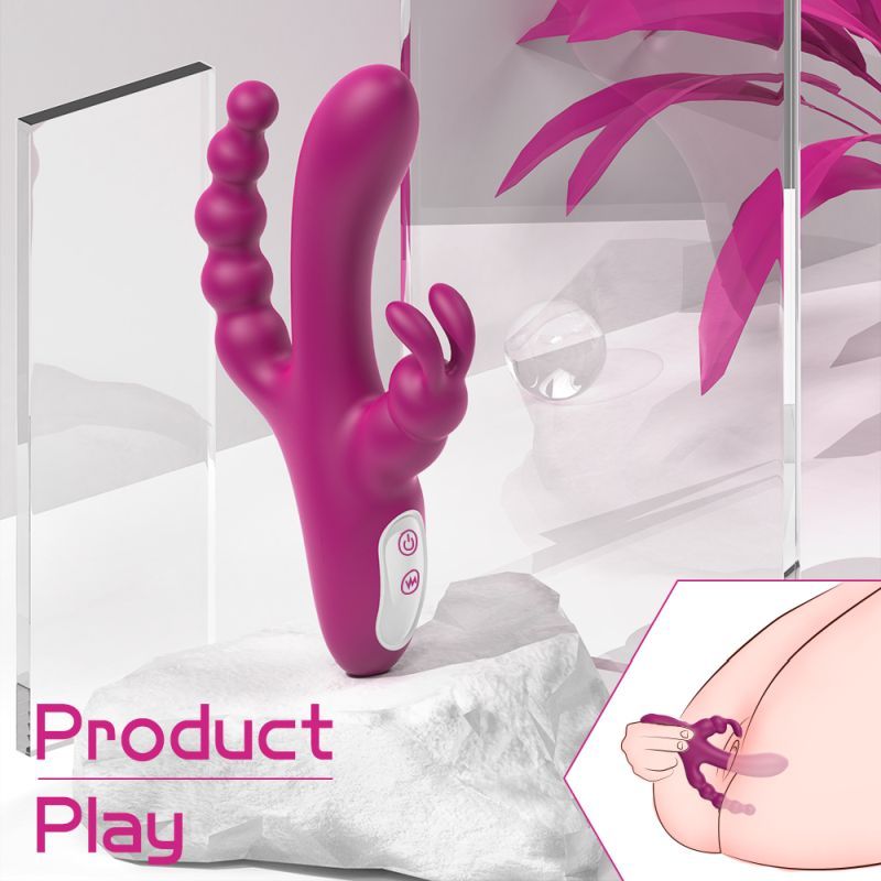 Joker Triple Ecstasy Vibrator showcasing its unique design for triple stimulation vibrator experience.