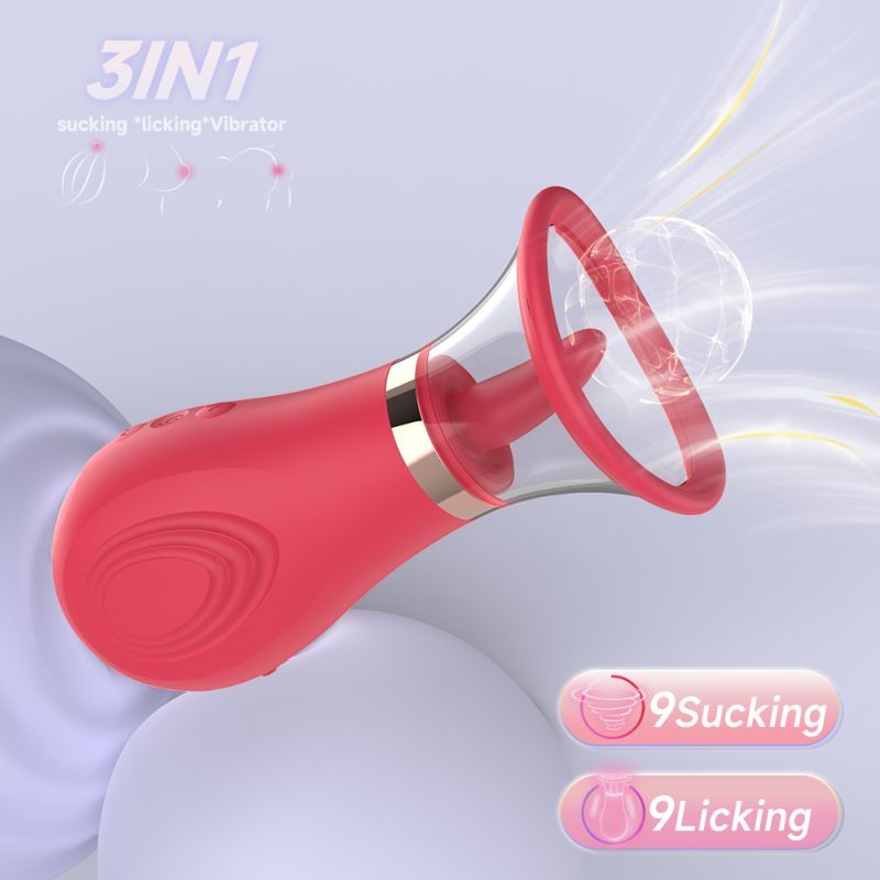 Sybil 3-in-1 Sucking Licking Tickling Stimulator S-Hande