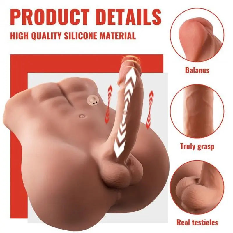 Bartlett 5kg USB Auto Thrusting 15cm Male Cock and Ass XISE Discreet Intimate Essentials.