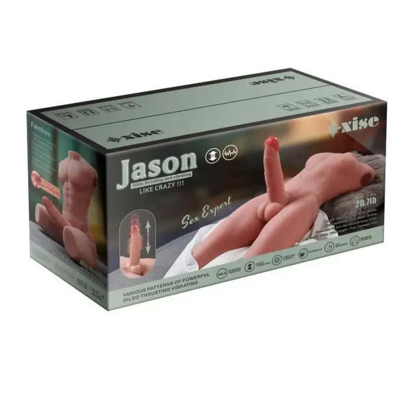 Jason 8kg USB Auto Thrusting 17cm Cock and Ass Male Torso XISE Discreet Intimate Essentials.