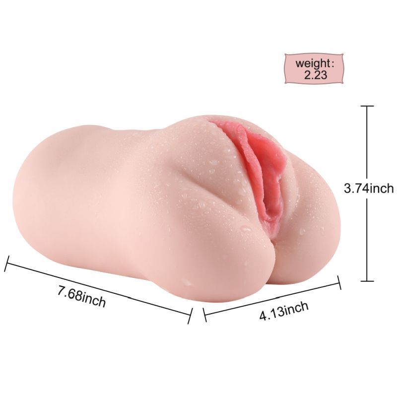 Eden Vibrating Vaginal Masturbator showcasing realistic vaginal design and dimensions for intimate essentials for her.