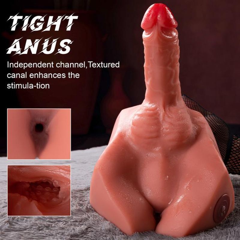 Michael 2.5kg USB Auto Thrusting 20cm Male Cock and Ass, auto thrusting male sex toy, realistic TPR design, tight anal hole.