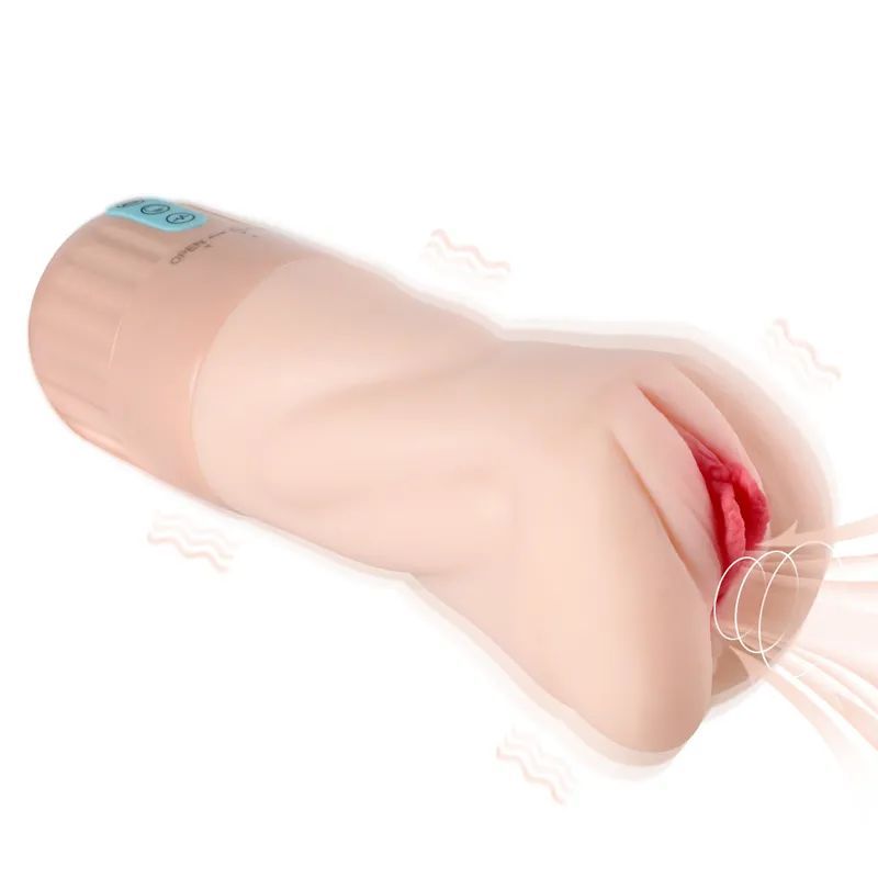 Suctroker Dual Density Vibrating Sucking Vaginal Masturbator V2.0 showcasing its realistic design and features.