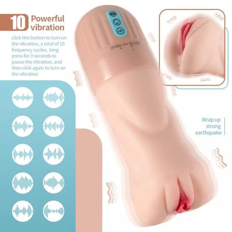 Suctroker Dual Density Vibrating Sucking Vaginal Masturbator V2.0 XISE Discreet Intimate Essentials.