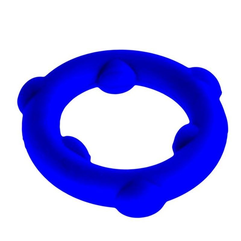 Spinner Silicone Ring in vibrant blue, a durable silicone cockring for ultimate comfort and performance.