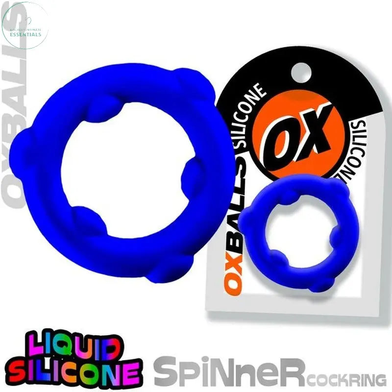 Affordable quality Spinner Silicone Ring Blue  from OxBalls by Discreet Intimate Essentials with Discreet Delivery 