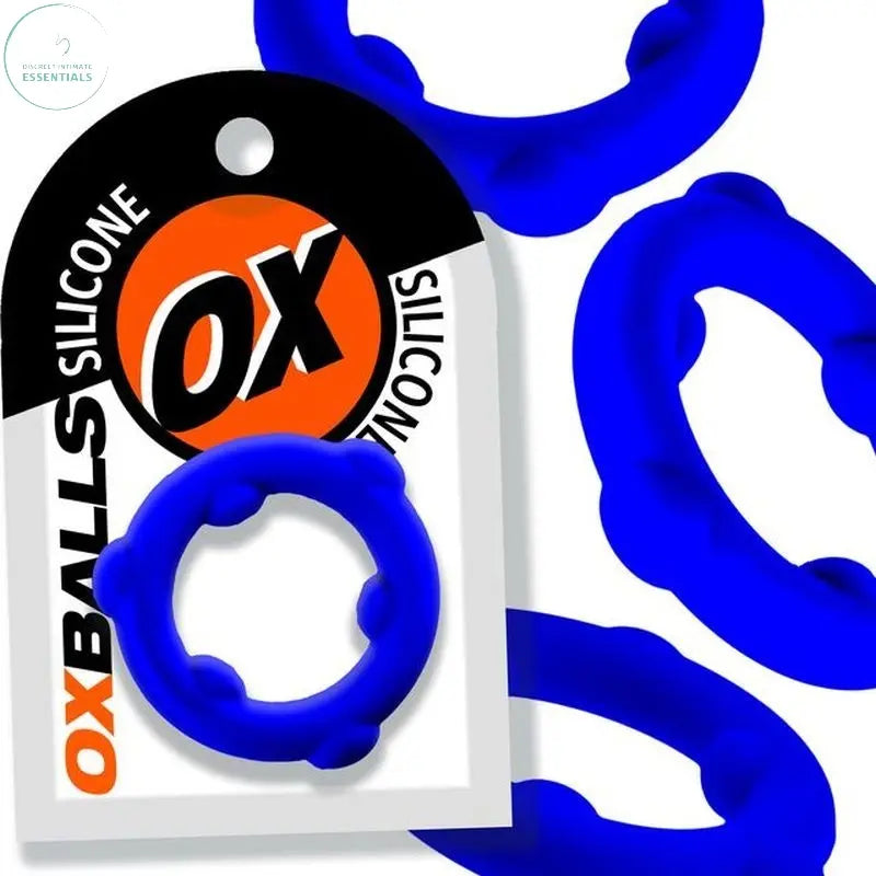 Affordable quality Spinner Silicone Ring Blue  from OxBalls by Discreet Intimate Essentials with Discreet Delivery 