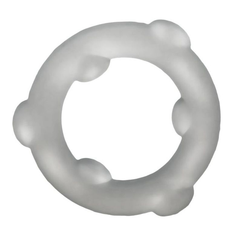 Spinner Silicone Ring Clear, a silicone cockring for intense play, designed for durability and comfort.