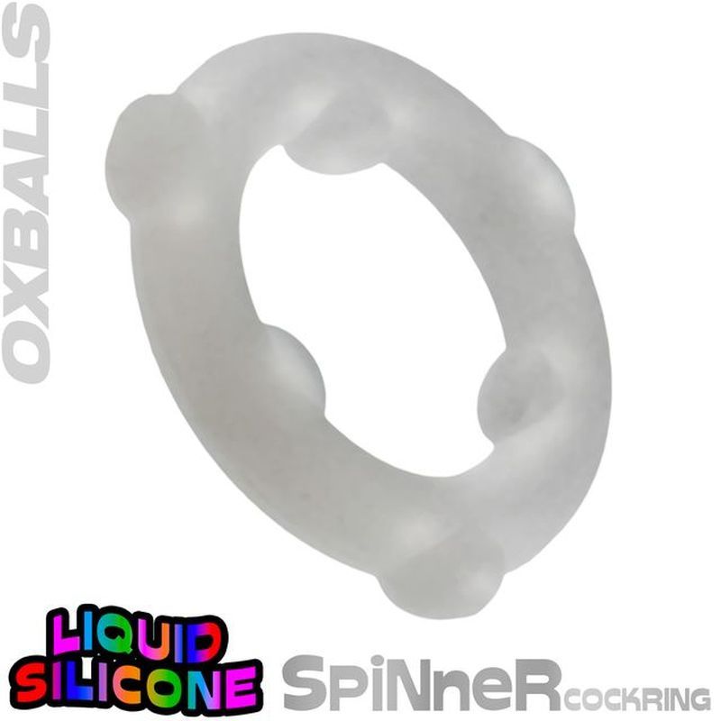 Spinner Silicone Ring Clear, a premium silicone cockring for intense play, made for durability and flexibility.