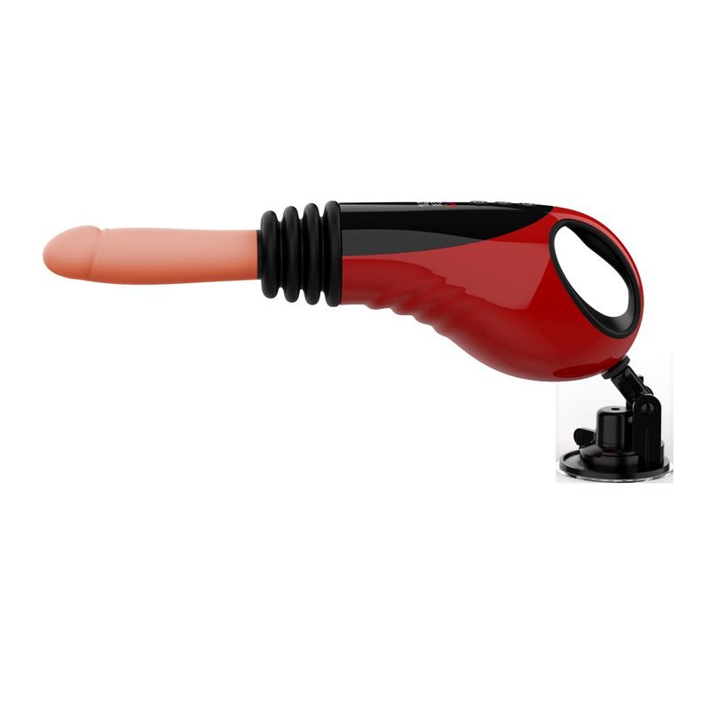 thrusting vibrating sex machine with adjustable modes and suction base for enhanced pleasure