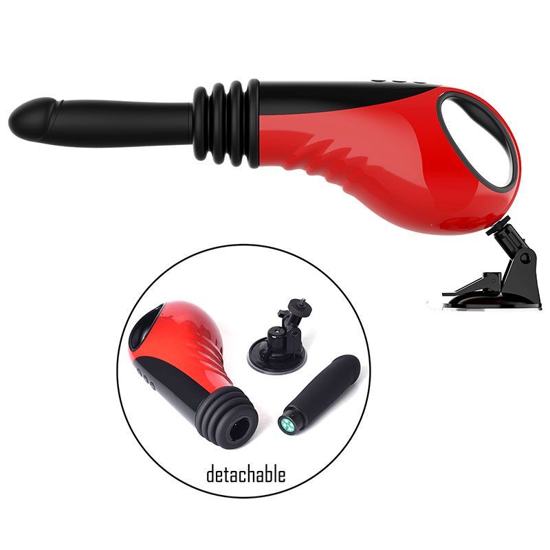 Thrusting Vibrating Fuck Machine featuring adjustable design and detachable components for enhanced pleasure.