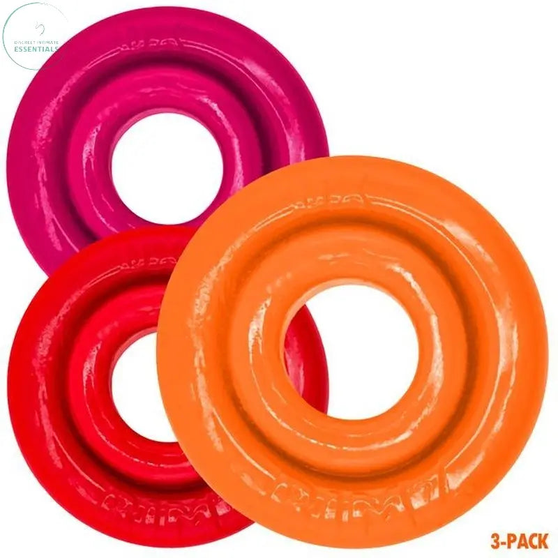 Affordable quality RimRingz 3 Pc Multi Size Fire Hots  from OxBalls by Discreet Intimate Essentials with Discreet Delivery 