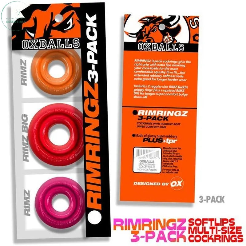 Affordable quality RimRingz 3 Pc Multi Size Fire Hots  from OxBalls by Discreet Intimate Essentials with Discreet Delivery 