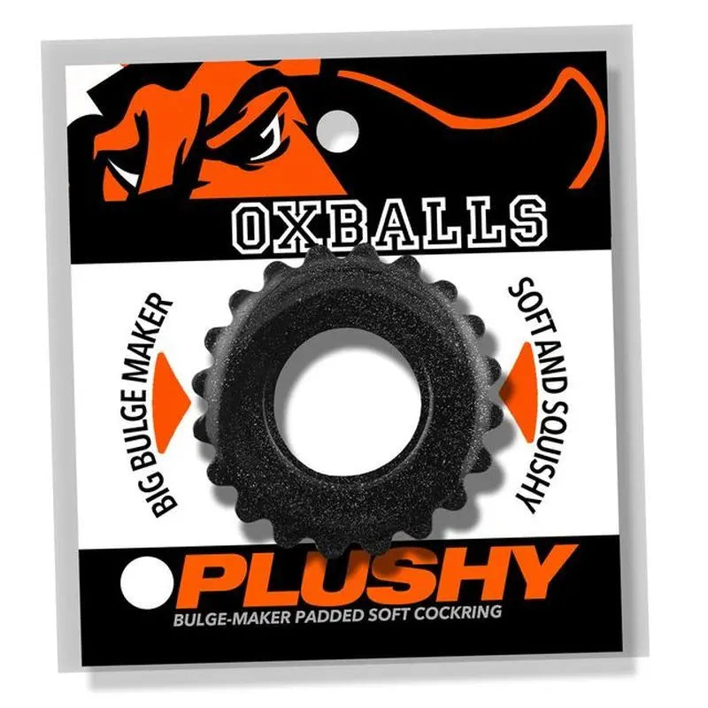 Plushy Ring Black OxBalls Discreet Intimate Essentials.