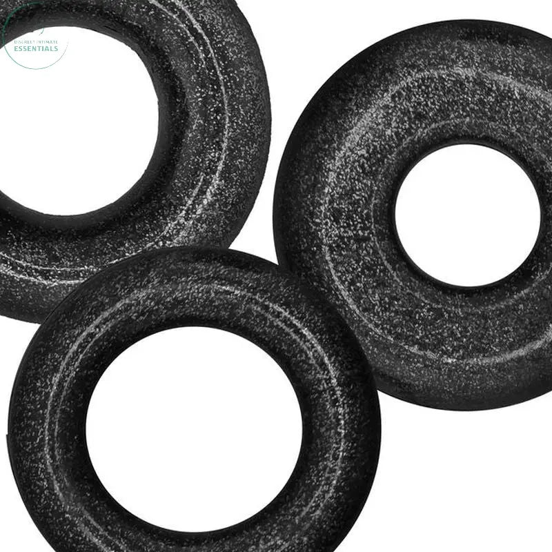 Affordable quality Cockpack 3 Pc Ring Set Black  from OxBalls by Discreet Intimate Essentials with Discreet Delivery 