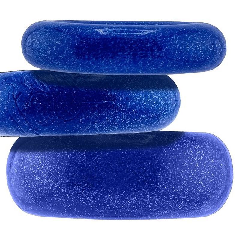 Cockpack 3 Pc Ring Set Blue - premium cockring set featuring three soft and stretchy rings for optimal comfort and pleasure.