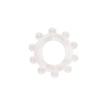 Power Enhancer Ring Clear for lasting performance with textured raised bubbles for extra stimulation.