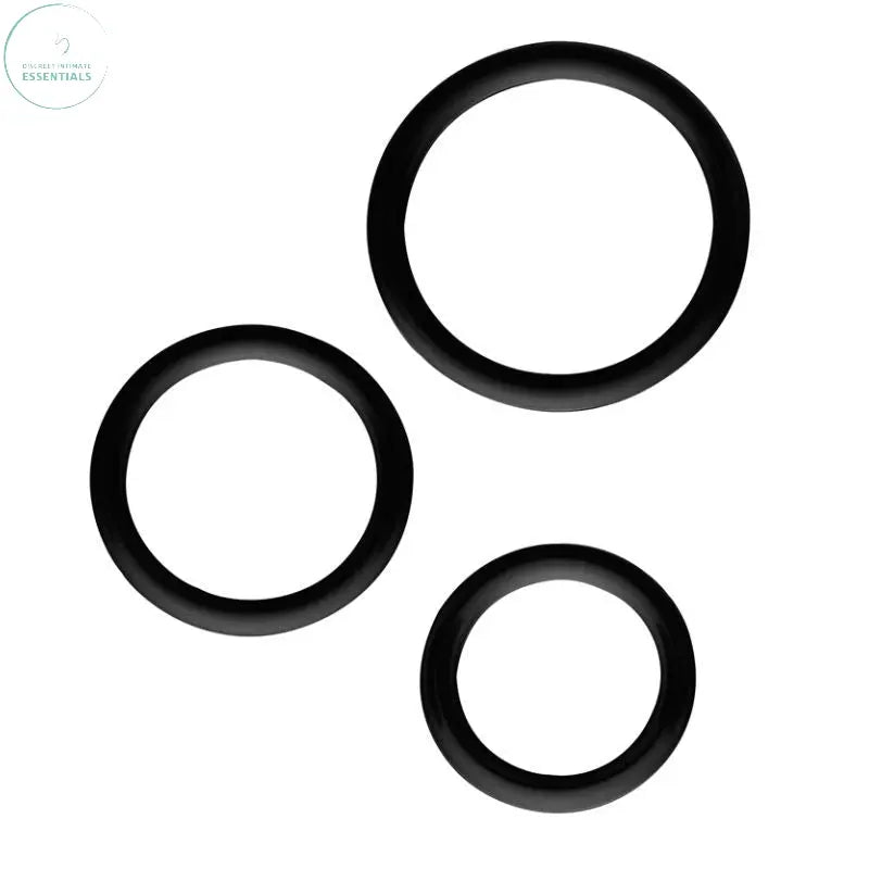 Affordable quality Magnum Force Cock Ring Set Black  from GK Power by Discreet Intimate Essentials with Discreet Delivery 