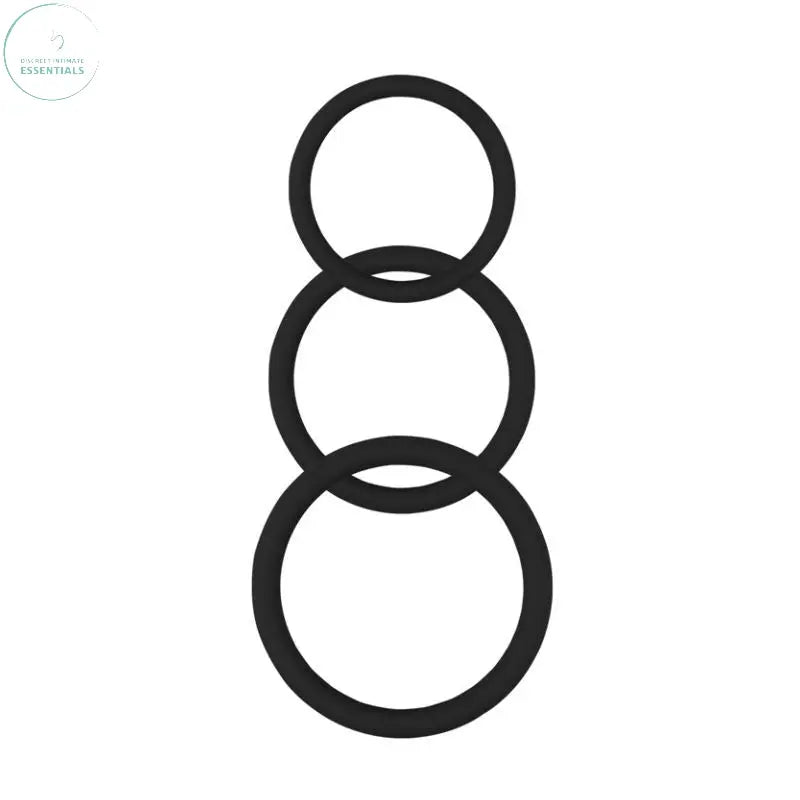 Affordable quality Magnum Force Cock Ring Set Black  from GK Power by Discreet Intimate Essentials with Discreet Delivery 