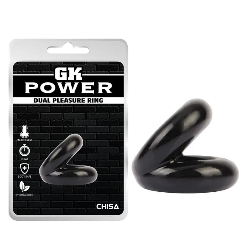 Affordable quality Dual Pleasure Ring Black  from GK Power by Discreet Intimate Essentials with Discreet Delivery 