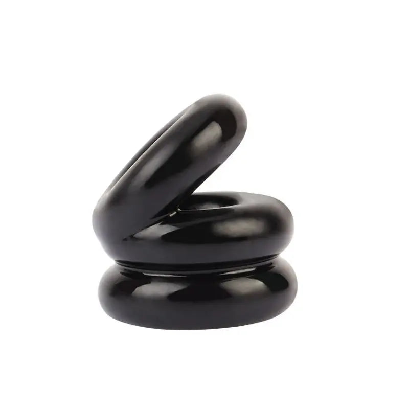 Affordable quality Stacked Dual Pleasure Ring Black  from GK Power by Discreet Intimate Essentials with Discreet Delivery 