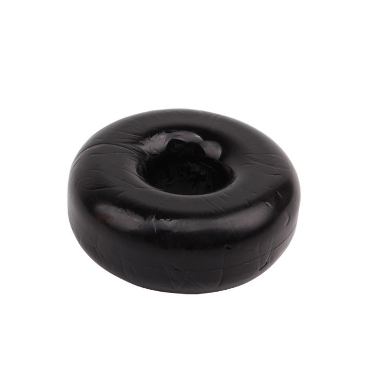 MEGA Fat O Cock Ring in black, thick TPE ring designed for enhanced girth and commanding bulge.