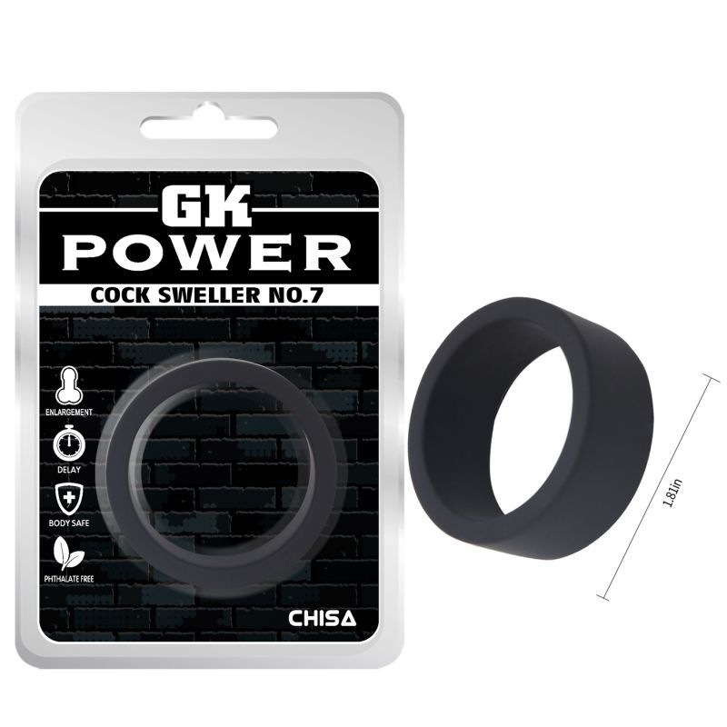 Cock Sweller Silicone Ring No.7 in packaging, oversized silicone cock ring made from body-safe material.
