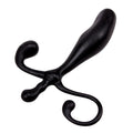 Prostate pleasure plug designed for intense stimulation with a curved bulb and dual handles for control.