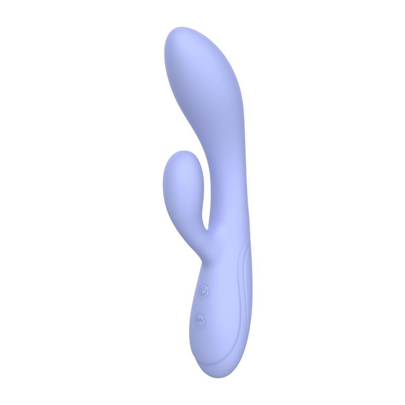 Harmony G-Spot Rabbit vibrator in soft blue silicone with dual stimulation features