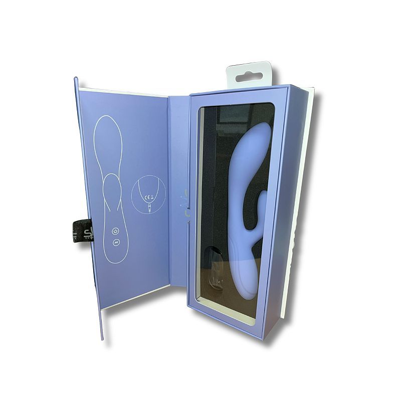 Packaging of Harmony G-Spot Rabbit vibrator showcasing its design and features.
